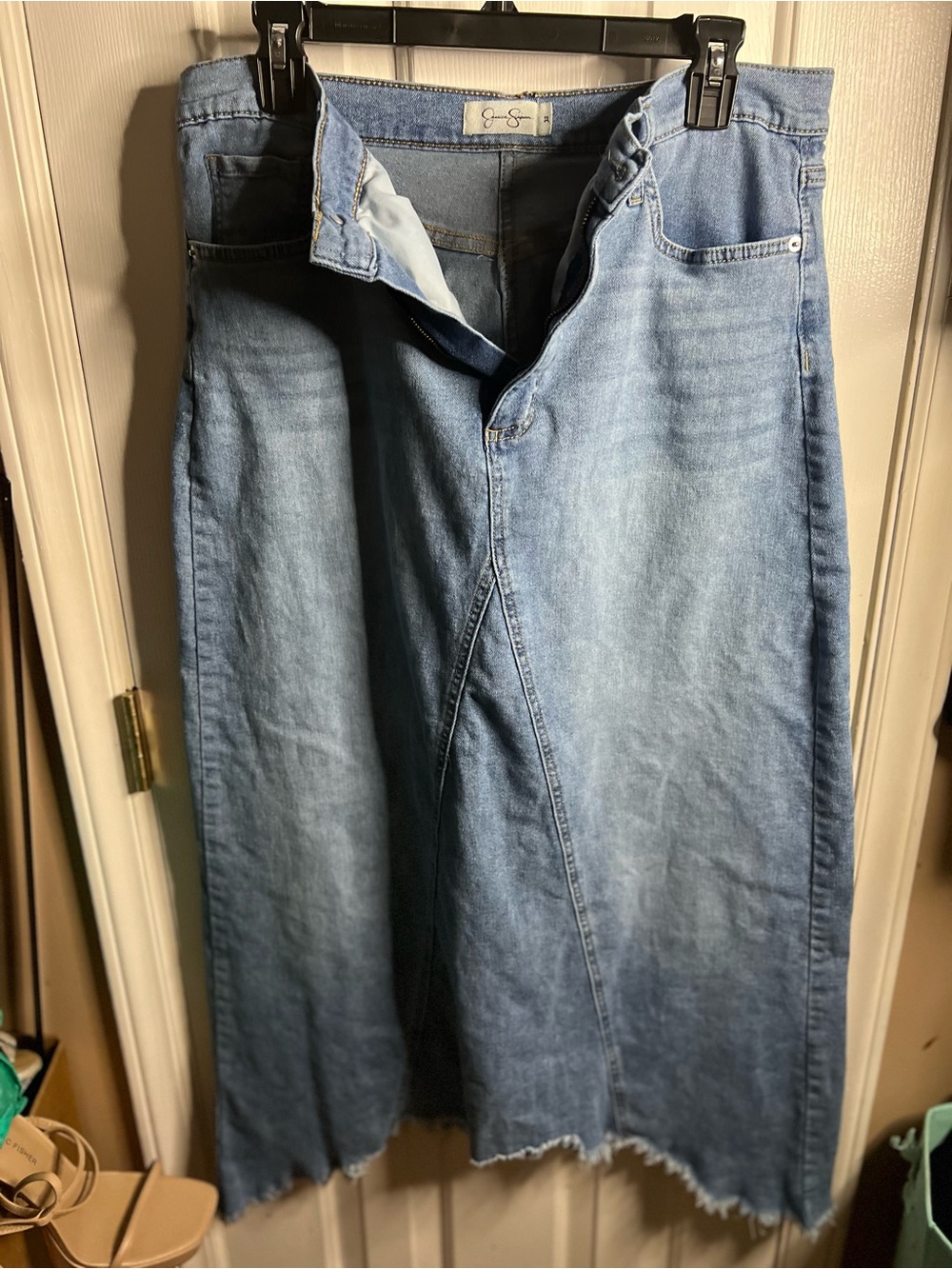 Light Blue Jessica Impson Denim Jeans Skirt - Unbranded